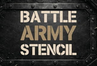 Battle Army Stencil Font for Bold Graphic Design Projects