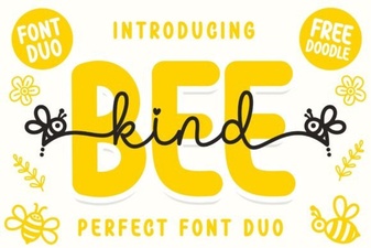 Bee Kind Duo: Creative Font Pairings for Design Projects