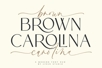 Brown Carolina Duo Font Design Guide