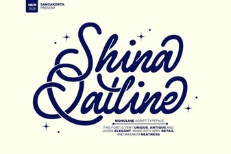 Shina Qatline Font for Creative Arabic Typography Projects